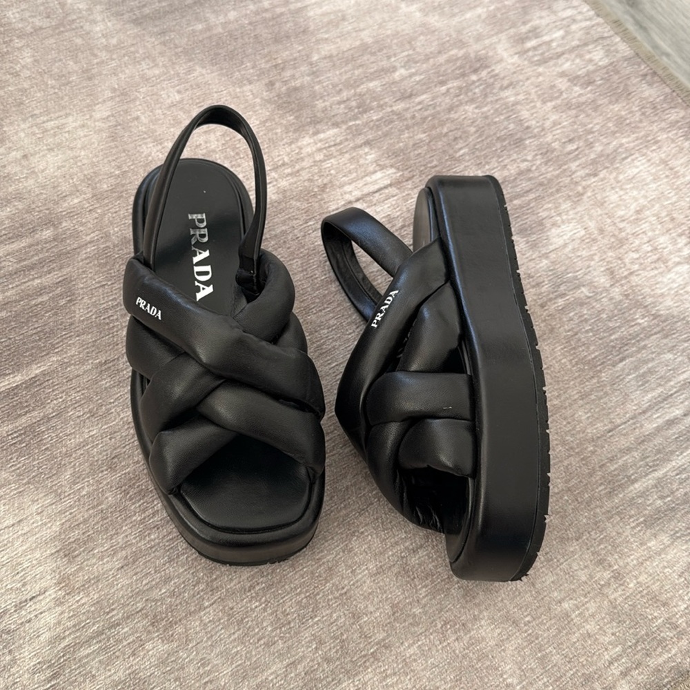 Prada Padded Platform Sandals